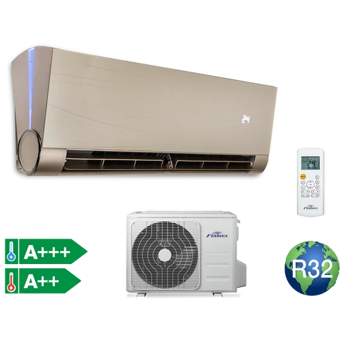 Fisher Art FSAUIF-Art-93AE3-G Arany oldalfali split klíma 2,6 kW – Kazincklíma Kazincbarcika klíma szerelés