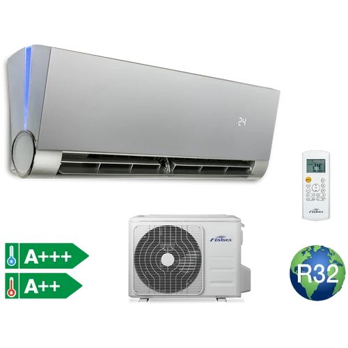 Fisher Art FSAUIF-Art-93AE3-S Ezüst oldalfali split klíma 2,6 kW – Kazincklíma Kazincbarcika klíma szerelés