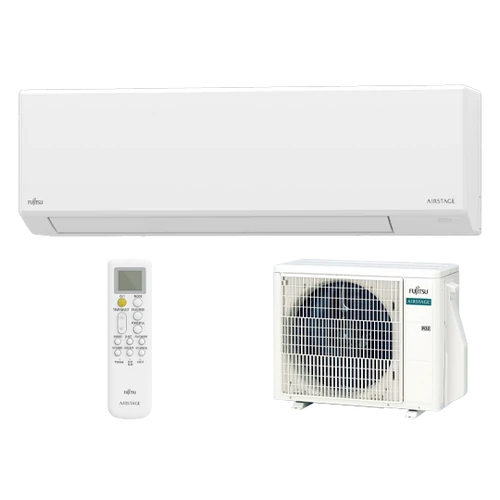 Fujitsu AIRSTAGE ASEH12KLTA/AOEH12KLTA oldalfali split klíma 3,5 kW – Kazincklíma Kazincbarcika klíma szerelés