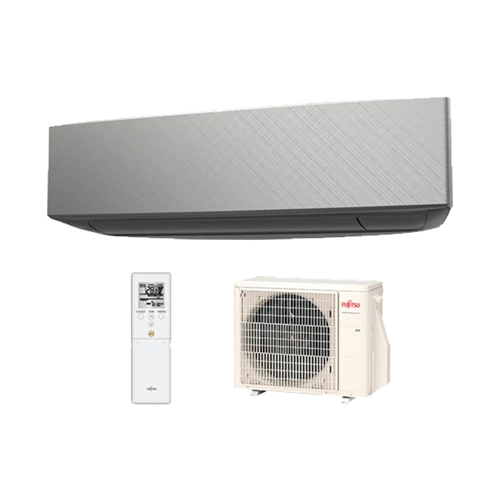Fujitsu Design 2020 ASEG12KETF-B/AOEG12KETA oldalfali split klíma 3,4 kw Silver X Dark gray – Kazincklíma Kazincbarcika klíma szerelés